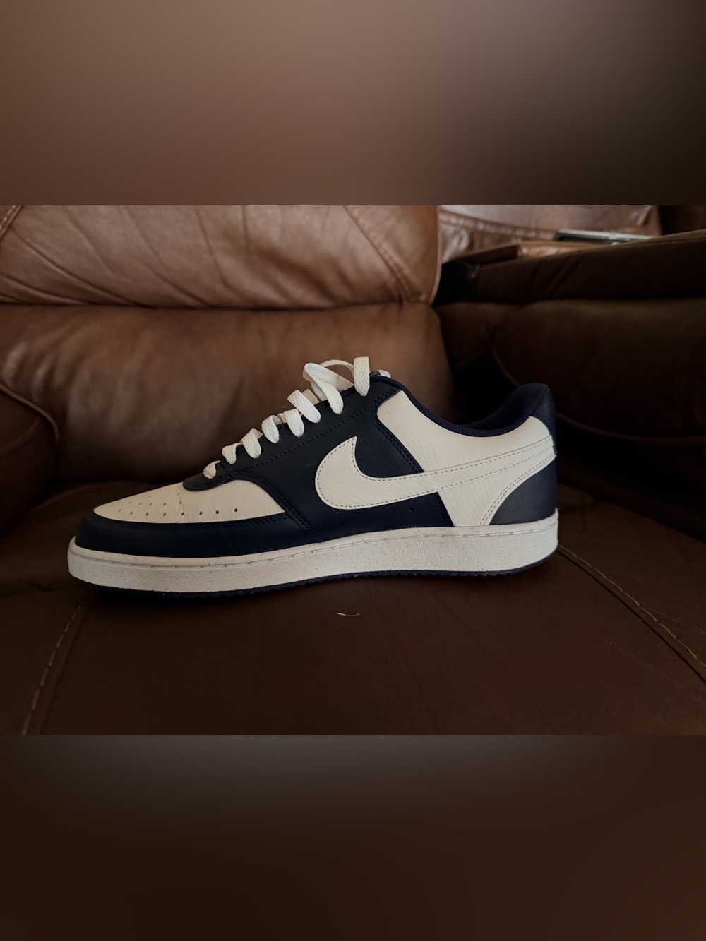 Nike Court Vision Lo in Midnight Navy and White